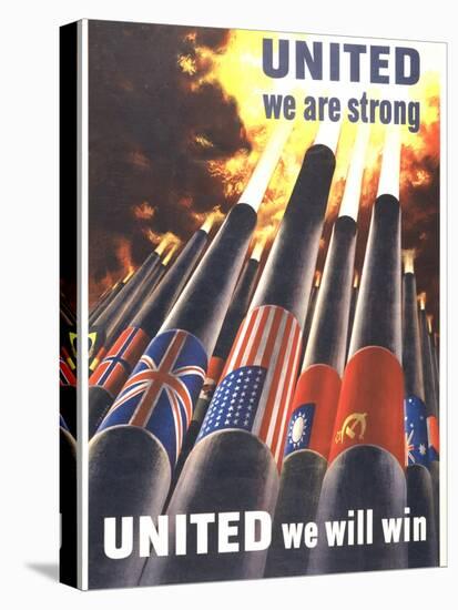 United We are Strong, United We Can Win-Henry Koerner-Stretched Canvas