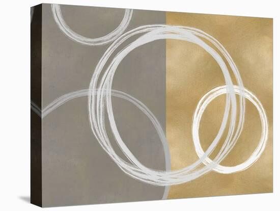 Unity White on Gold II-Natalie Harris-Stretched Canvas