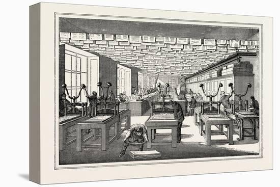 Universal Exposition: Workshop for Manufacturing of Paper Money. Paris-null-Premier Image Canvas