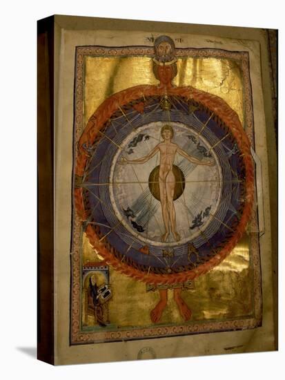 Universal Man, illumination from Hildegard von Bingen's "Liber Divinorum Operum"-Werner Forman-Premier Image Canvas