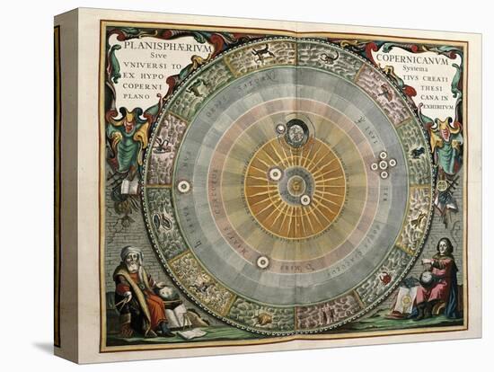 Universe on the Model of Copernicus with Sun in Center-Andreas Cellarius-Stretched Canvas