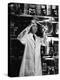University of Pittsburgh Dr. Jonas Salk Examine Test Tube of Polio Virus Used to make Polio Vaccine-Alfred Eisenstaedt-Premier Image Canvas