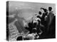 University of Pittsburgh Students Cheering Wildly from Atop Cathedral of Learning, School's Campus-George Silk-Premier Image Canvas