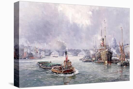 Unloading Cargo in London Bay-John Sutton-Premier Image Canvas