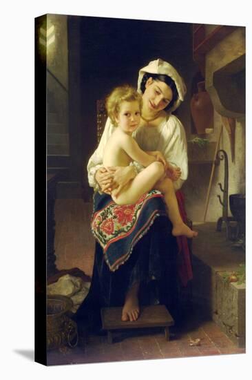 Up You Go-William Adolphe Bouguereau-Stretched Canvas