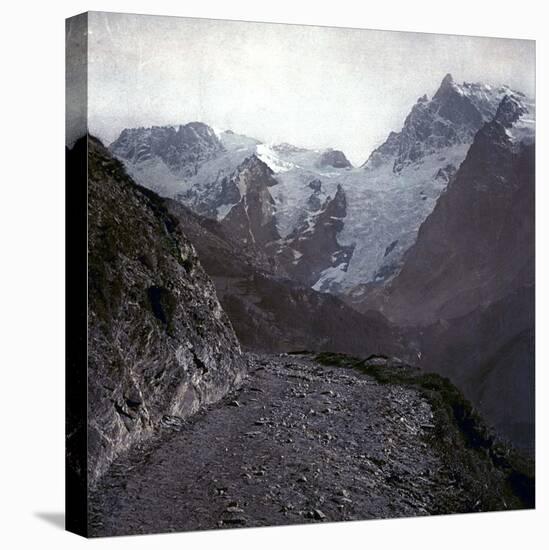 Upper-Alps, France, the Meije and Pie Glaciers, in the Oisans Massif, Circa 1890-1895-Leon, Levy et Fils-Premier Image Canvas