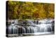 Upper Cataract Falls on Mill Creek in Autumn at Lieber Sra, Indiana-Chuck Haney-Premier Image Canvas