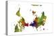 Upside Down Map of the World CLR 1-Marlene Watson-Premier Image Canvas