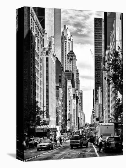 Urban Scene, Architecture and Buildings, Midtown Manhattan, NYC, USA, Black and White Photography-Philippe Hugonnard-Premier Image Canvas