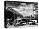 Urban Scene, Coney Island Av and Subway Station, Brooklyn, Ny, US, USA, Black and White Photography-Philippe Hugonnard-Premier Image Canvas