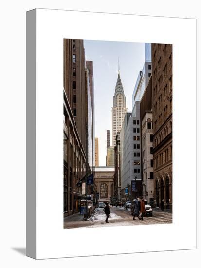 Urban Scene in Winter at Grand Central Terminal in New York City with the Chrysler Building-Philippe Hugonnard-Stretched Canvas