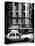 Urban Scene with Yellow Cab on the Upper West Side of Manhattan, NYC, Black and White Photography-Philippe Hugonnard-Premier Image Canvas