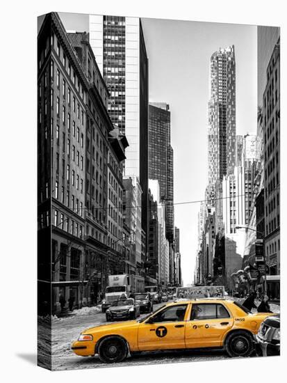 Urban Scene with Yellow Taxis-Philippe Hugonnard-Stretched Canvas