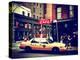 Urban Scene, Yellow Taxi, Prince Street, Lower Manhattan, New York City, United States, Vintage-Philippe Hugonnard-Premier Image Canvas