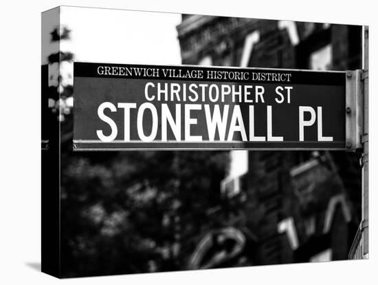 Urban Sign, Christopher Street and Stonewall Place, Greenwich Village District, Manhattan, New York-Philippe Hugonnard-Premier Image Canvas