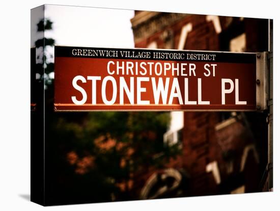 Urban Sign, Christopher Street and Stonewall Place, Greenwich Village District, Manhattan, New York-Philippe Hugonnard-Premier Image Canvas