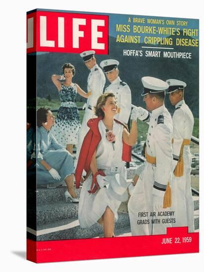 US Air Force Academy Cadets Greeting Guests after Graduation, June 22, 1959-Leonard Mccombe-Premier Image Canvas