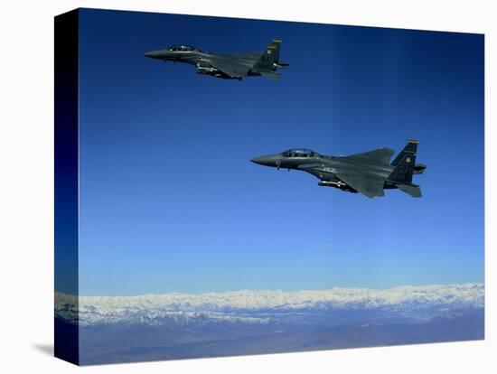 US Air Force F-15E Strike Eagles Approach a Mission Objective in Eastern Afghanistan-null-Premier Image Canvas