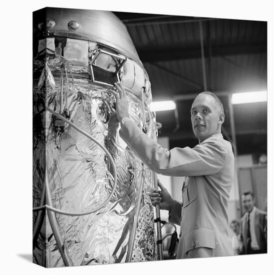 Us Air Force Lt. Col. David G. Simons, with Gondola for Project Manhigh Ii. Minneapolis, 1957-Yale Joel-Premier Image Canvas