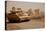 US Bradley Fighting Vehicle Passes by the Palace of Historic Ctesiphon, Feb. 16, 2008-null-Stretched Canvas