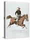 Us Cavalry Officer in Campaign Dress of the 1870S-Frederic Sackrider Remington-Premier Image Canvas