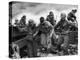 US Coast Guardsmen Assisting a Wounded Marine Returning from the Fight on Iwo Jima-null-Premier Image Canvas