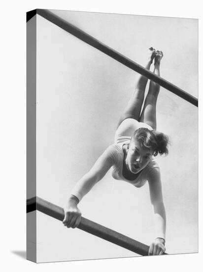 US Gymnast Muriel Davis Practicing at the National Gymnastic Clinic-Stan Wayman-Premier Image Canvas