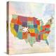 US    lower 48, states, us map-Robbin Rawlings-Stretched Canvas