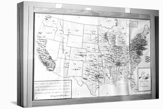 Us Map "Fair Play in Politics" Displaying Areas with Political Religious Bias, 1960-Walter Sanders-Premier Image Canvas