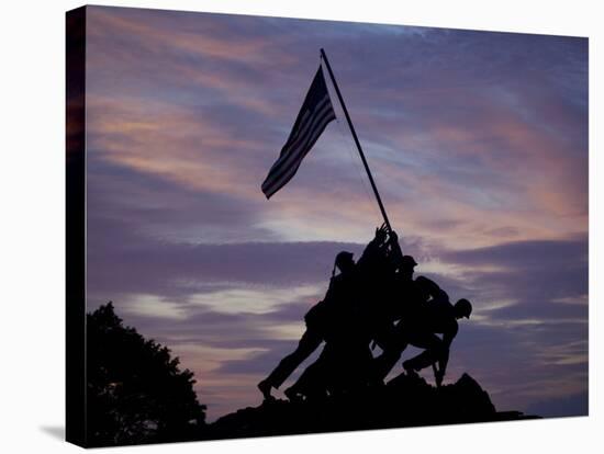 US Marine Corps Memorial is Silhouetted Against the Early Morning Sky in Arlington, Virginia-null-Premier Image Canvas