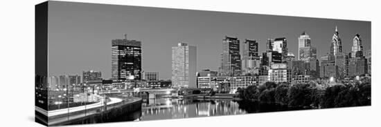 US, Pennsylvania, Philadelphia Skyline, Night-null-Premier Image Canvas