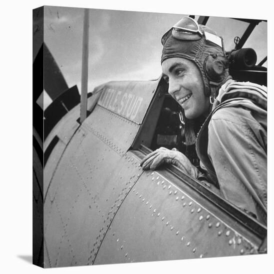 US Pilot at Midway Naval Base-Frank Scherschel-Premier Image Canvas