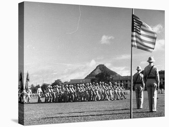 US Soldiers Marching in Formation in the Canal Zone-Thomas D^ Mcavoy-Premier Image Canvas
