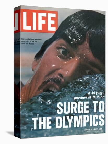 US Swimmer Mark Spitz Training for 1972 Munich Olympics, August 18, 1972-Co Rentmeester-Premier Image Canvas