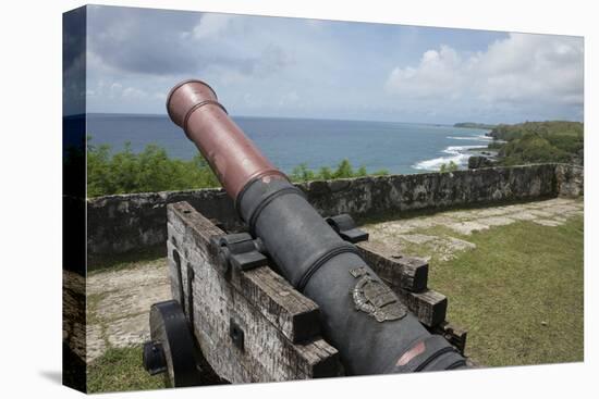 Us Territory of Guam, Umatac. Fort Soledad. Cannon and Philippine Sea-Cindy Miller Hopkins-Premier Image Canvas