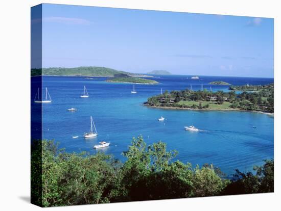 Us Virgin Islands, St. John, Caneel Bay, High Angle View of Boats in the Sea-null-Premier Image Canvas