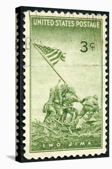 USA 1945 Shows Marines Raising Flag Mount Suribachi, Iwo Jima-popovaphoto-Premier Image Canvas