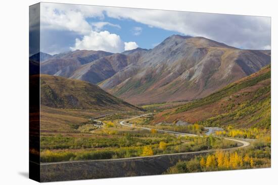 USA, Alaska, Brooks Range. Landscape with Trans-Alaska Pipeline and highway.-Jaynes Gallery-Premier Image Canvas