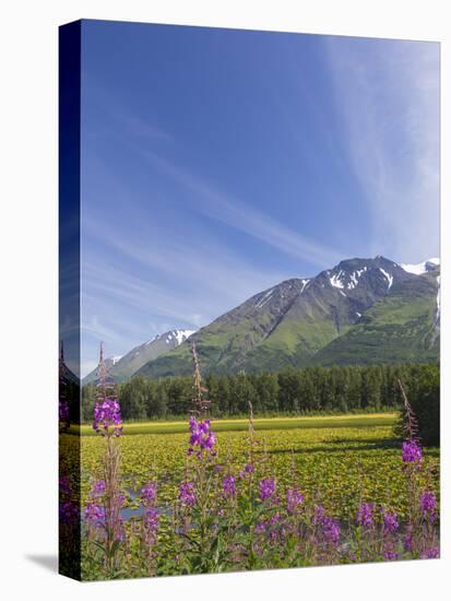 USA, Alaska, Kenai Peninsula. Mountain and lake landscape.-Jaynes Gallery-Premier Image Canvas