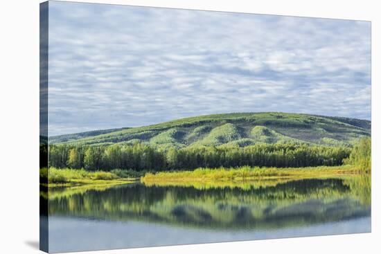 USA, Alaska, Olnes Pond. Landscape with pond reflection.-Jaynes Gallery-Premier Image Canvas