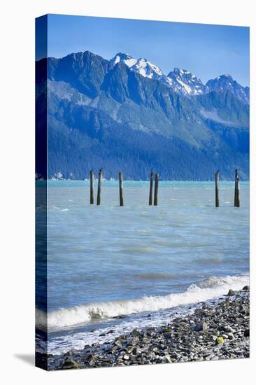 USA, Alaska, Seward, boat harbor. Piling with cormorants.-Savanah Stewart-Premier Image Canvas