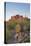 USA, Arizona, Lost Dutchman State Park. Barrel Cactus and Superstition Mountains-Kevin Oke-Premier Image Canvas