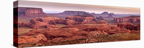 USA, Arizona, Monument Valley. Panoramic View from Hunt's Mesa at Dawn-Ann Collins-Premier Image Canvas