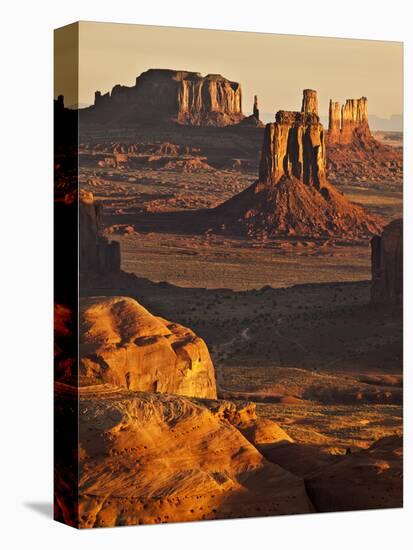 USA, Arizona, Monument Valley. View of Buttes from Hunt's Mesa at Sunrise-Ann Collins-Premier Image Canvas