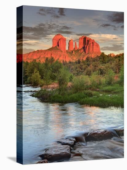 USA, Arizona, Sedona, Cathedral Rock Glowing at Sunset-Michele Falzone-Premier Image Canvas