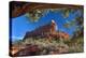 USA, Arizona, Sedona. Juniper Tree Frames Mountain View-Jaynes Gallery-Premier Image Canvas