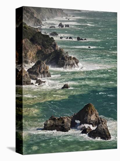 USA, California, Big Sur. Waves Hit Coast and Rocks-Ann Collins-Premier Image Canvas