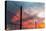 USA, California, Central Valley, Vernalis, off Route 132, sunset-Alison Jones-Premier Image Canvas