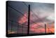 USA, California, Central Valley, Vernalis, Off Rt 132, Sunset-Alison Jones-Premier Image Canvas