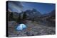 USA, California, Inyo National Forest. Tent at night by Garnet Lake.-Don Paulson-Premier Image Canvas